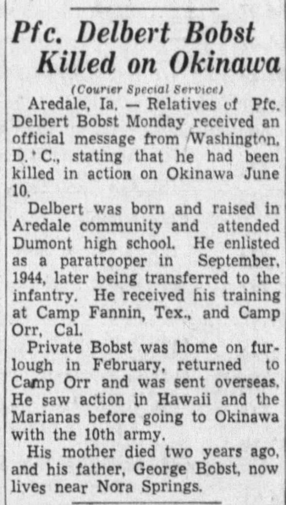 Clipping from The Courier